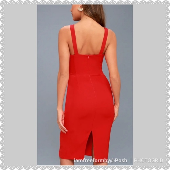 Lulu's "Ardent Red" Bodycon - Picture 4 of 7